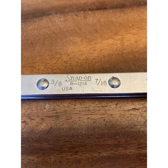 Snap-On R-1214 USA 3/8" 7/16" Ratcheting Box End Wrench 6 Point - Picture 2 of 8